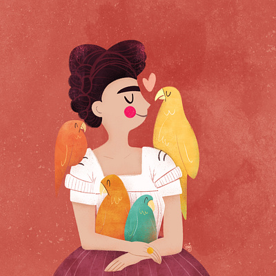 Frida Khalo book cover childrens book design digital illustration graphic design illustration