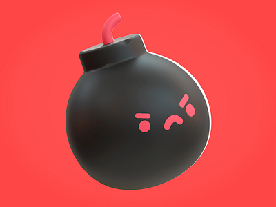 Game Icon Challenge: 05 Bomb 3d blender bomb creative cute icon illustration inspiration stylized