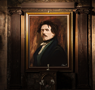Eugene Delacroix art delacroix digital drawing eugene delacroix fine arts illustration art old masters painting portrait