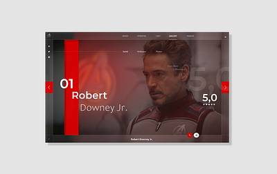 Avengers Website UI design 3d animation branding graphic design logo motion graphics ui