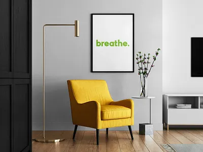Breathe poster mock poster poster design reminder
