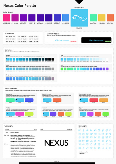 Nexus Color Palette background branding design graphic design illustration logo motion graphics ui vector