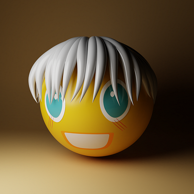 Gojo Satorou - Unmasked Emoji 3d design emoji graphic design illustration