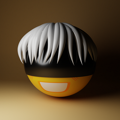 Gojo Satorou - The Masked Emoji 3d design emoji graphic design illustration