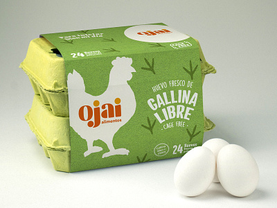 Chicken Eggs Cage-Free brand branding cage free chicken cruelty free design ecological egg egg carton footprint green hen illustration ojai packaging