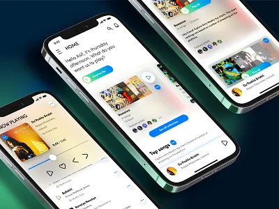 Airly Music Streaming app design ios app iphone app music app music streaming ui ux