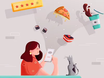 Order design food illustration order vector