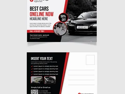 Postcard template branding car postcard car postcard design design free design graphic design graphics design graphics designer illustration logo medical postcard post card design postcard postcard design ui ux vector