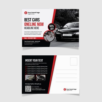 Postcard template branding car postcard car postcard design design free design graphic design graphics design graphics designer illustration logo medical postcard post card design postcard postcard design ui ux vector