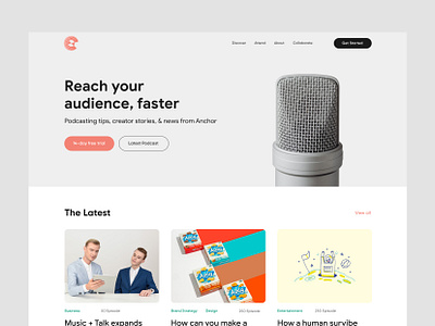 #Exploration - Podcast Website Design 2021 best shot best shot blog branding design exploration host ios live stream mobile app design podcast pricing product design trendy ui ui desig ux ux design web website