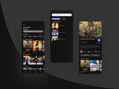 Streaming Apps dark dark theme design mobile mobile design streaming streaming apps streaming design uiux
