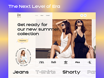 Era Fashion landing page branding cloth ecommerce store clothing website ecommerce website ecommerce website ui era website design era website landing page fashion website fashion website home page fashion website ui design flat design graphic design ui design ui designer ux designer website design website designer website landing page