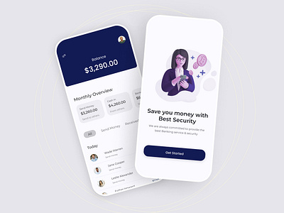 Mobile Banking - Mobile App Concept aamamun aamamun.xyz app design banking banking app banking template finance hridoy mamun mamunxyz mobile banking online banking ui design uiux uiux design