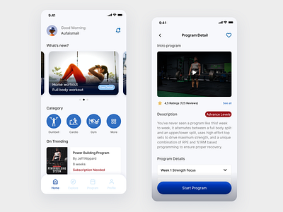 UI Design - Workout apps app dailydesign design dribbble figma ui uidesigner userinterface ux uxdesigner workout