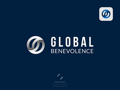 Global Benevolence 2 abstract logo benevolence brand mark branding business logo design charitable organization creative logo design globe logo gradient graphobian logo logo design minimalist logo design modern logo modern minimalist logo