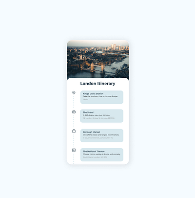 Daily UI 079 - Itinerary daily ui dailyui dailyui079 itinerary ui ui design