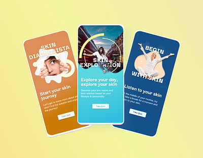 Beauty Quiz - Onboarding Page beauty branding campaign concept design figma onboarding product design quiz ui design ux design