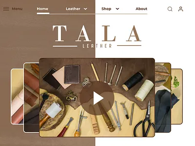 Brownie "Tala Leather" branding design figma graphic design leather ui ux webdesign website