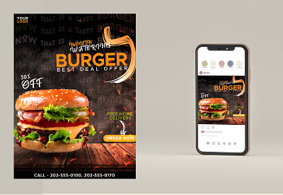 Social Media Post art burger burgerking delicious design digitalart foodporn socialmediabanner veggieburger