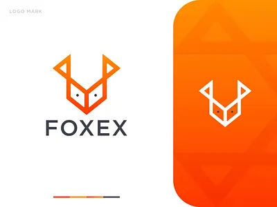 Foxex Logo Design abstract logo branding creative logo dribble fox fox logo fox logo design foxex foxex logo gradient logo graphic design khaled pappu logo logo concept logo design logo idea logo process logos