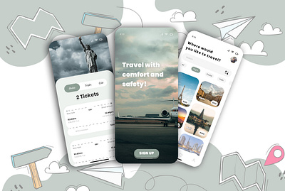 Flyby Ticket Booking App app mobile app mobile travel app ticket booking app travel app travel ticket traveling ui