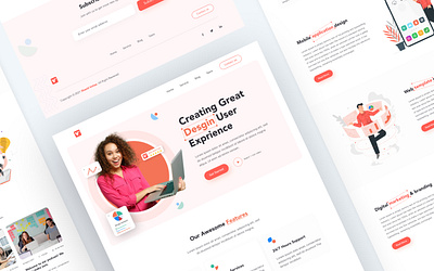 Digital Agency Landing Page agency agency landing page agency ui agency website company landing corporate landing design design acency digital agency digital agency landing landing page landing page ui section ui design ui kit ui ux design web ui landing website website design