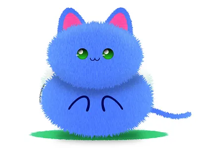 Cute Blue Cat 3d art cat design illustration kawaiiart monster vector
