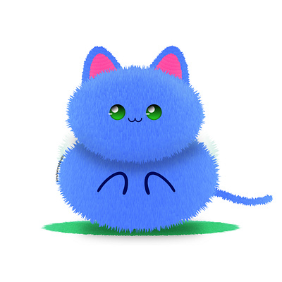 Cute Blue Cat 3d art cat design illustration kawaiiart monster vector