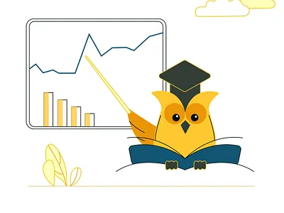 Funny owl design illus illustration paint