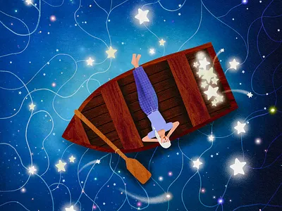 ☾ Dream place ★ female character illustration illustration art illustrator kids illustration