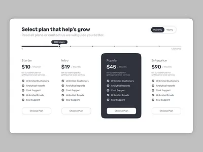 Pricing buy plan choose plan dahsboard dailyui dailyuidesign design figma month monthly plan plan pricing pricing page select plan ui uidesign uiux web web design yearly plan