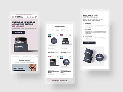 Cosmetics E - commerce Website - Responsive View adobexd beauty beauty products beautywebsite branding concept cosmetics design e commerce ecommerce landingpage logo minimalist onlinestore shopify store ui ux web
