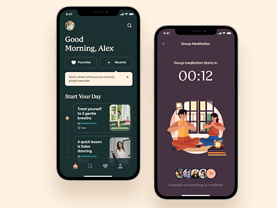 Meditation App Design android app clean design ios meditation meditation app design minimal mobile mobile app ui ux