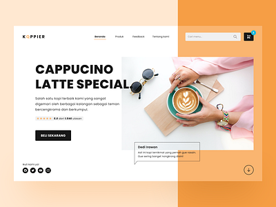 KOPPIER - Landing Page for Coffee Business brand business coffee landing page marketing ui ux web