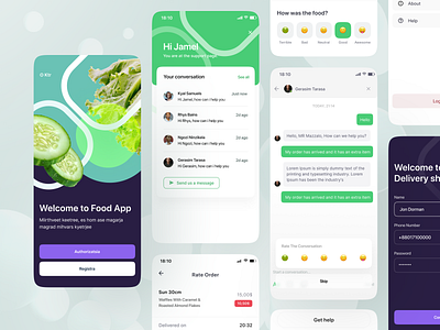 Food App Freebie (60+ Screens) app app freebie app ui freebie app ui kit freebie clean cucumber design food app freebie food delivery food delivery freebie freebie green kit ui kit ui kit freebie