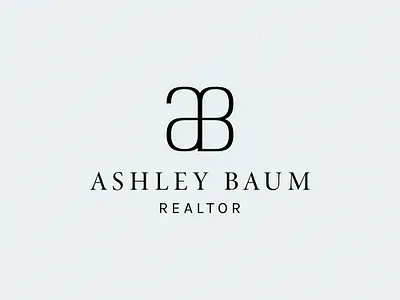 Ashley Baum Logo ab branding design logo monogram real estate vector