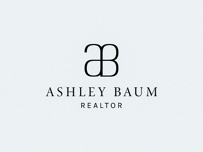 Ashley Baum Logo ab branding design logo monogram real estate vector