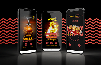 Interactive digital card/menu app branding burger design gourmet graphic design illustration lettering logo logodesign restalrante tipografia ui ux vector