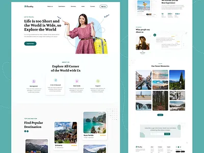 Travelerz - Travel Agency Landing Page branding clean creative design landing page travel agency landing page uiux design website website design