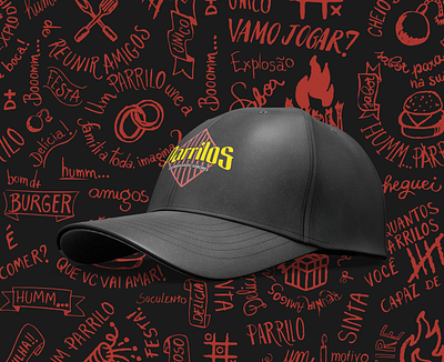 Cap developed for Parrilos Burguer branding cap design estampa gourmet graphic design hamburguer lettering logo logodesign tipografia