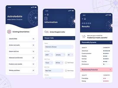 Astroladate || USER INTERFACE DESIGN appdesign branding design illustration mobile typography ui uiux ux website