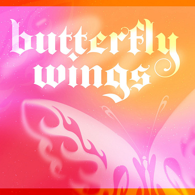 Butterfly Wings adobe adobe fresco aura branding design experimental exploration gradient graphic design typography