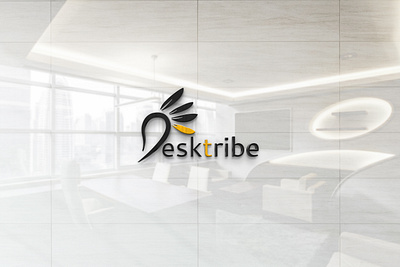 DeskTribe desk furniture illustrator logodesign