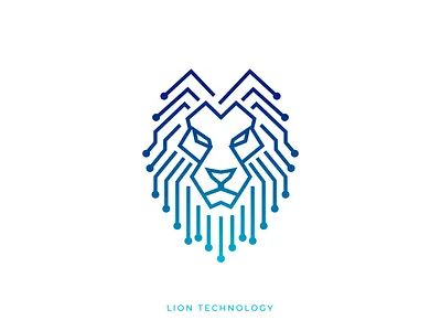 Lion abstract abuzayd animal brand connect creative data design icon idea identity illustration king line lion logo modern network tech technology