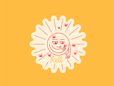 Sun Stories - Fall autumn cute fall fruit fly hand drawn ill illustration monoline personal project seasons sun sun stories texture vector