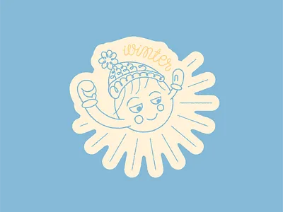Sun Stories - Winter cute freezing hand drawn illustration mittens monoline personal project season snow sun sun stories texture vector warm winter