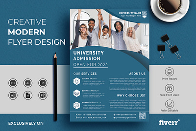 University Admission Flyer Design banner brand branding brochure business business card college compay corporate design flyer graphic design illustration logo marketing motion graphics poster print school university