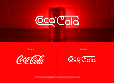 Coca-Cola branding cocacola design graphics design logo logodesigner logoredesign logos minimal minimalistlogo minimallogo redesign simple simplelogo typedesign typograhy
