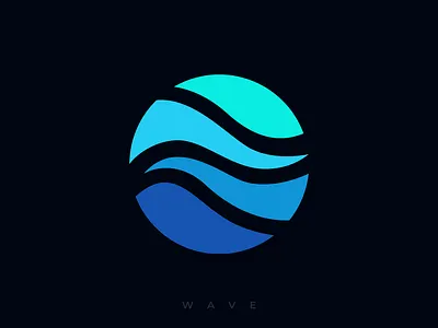 Wave abuzayd blue brand circle circular cool creative design graphic icon idea identity illustration logo logos minimal modern sea water wave