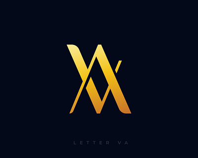 V+A abuzayd av brand cool creative design elegant gold golden idea identity illustration initial letter logo logos luxury modern symbol va